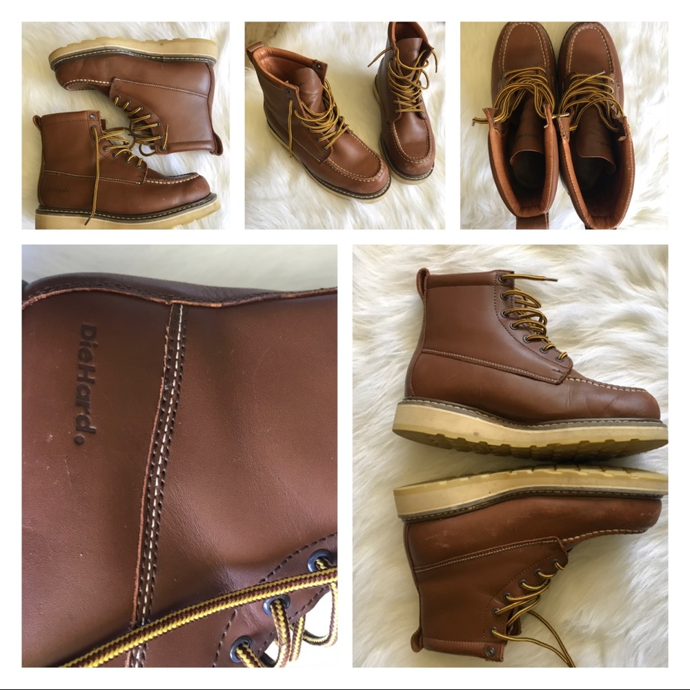 10.5EE Die Hard Work Boot Full Grain Leather Upper